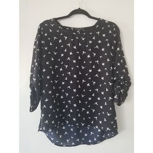 Sheer printed blouse